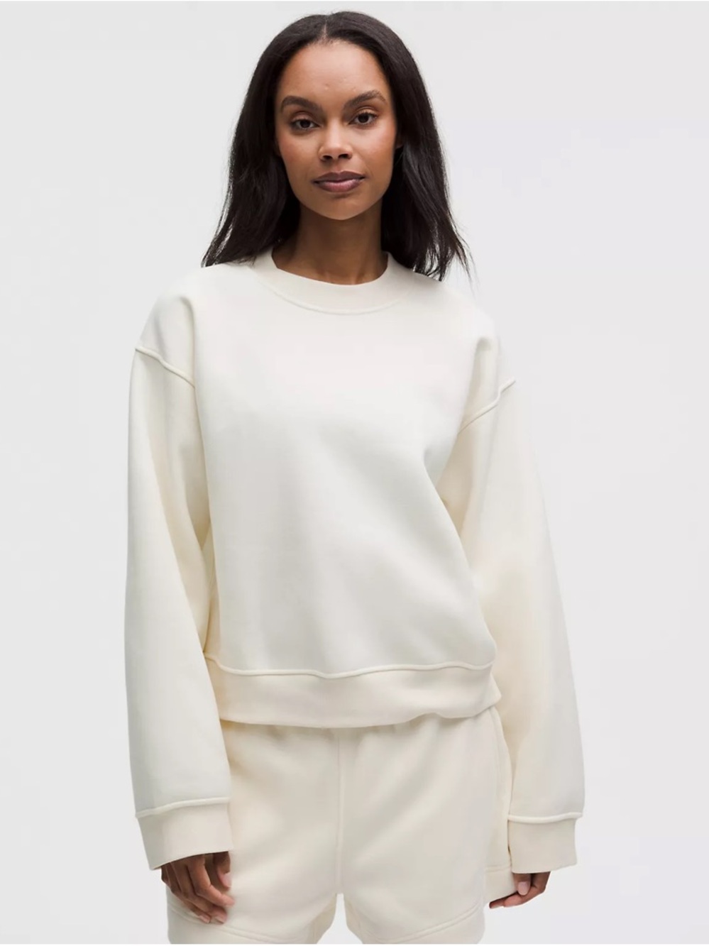 Lululemon Steady State Oversized Crew Sweatshirt – Light Ivory | Size XS | NWT